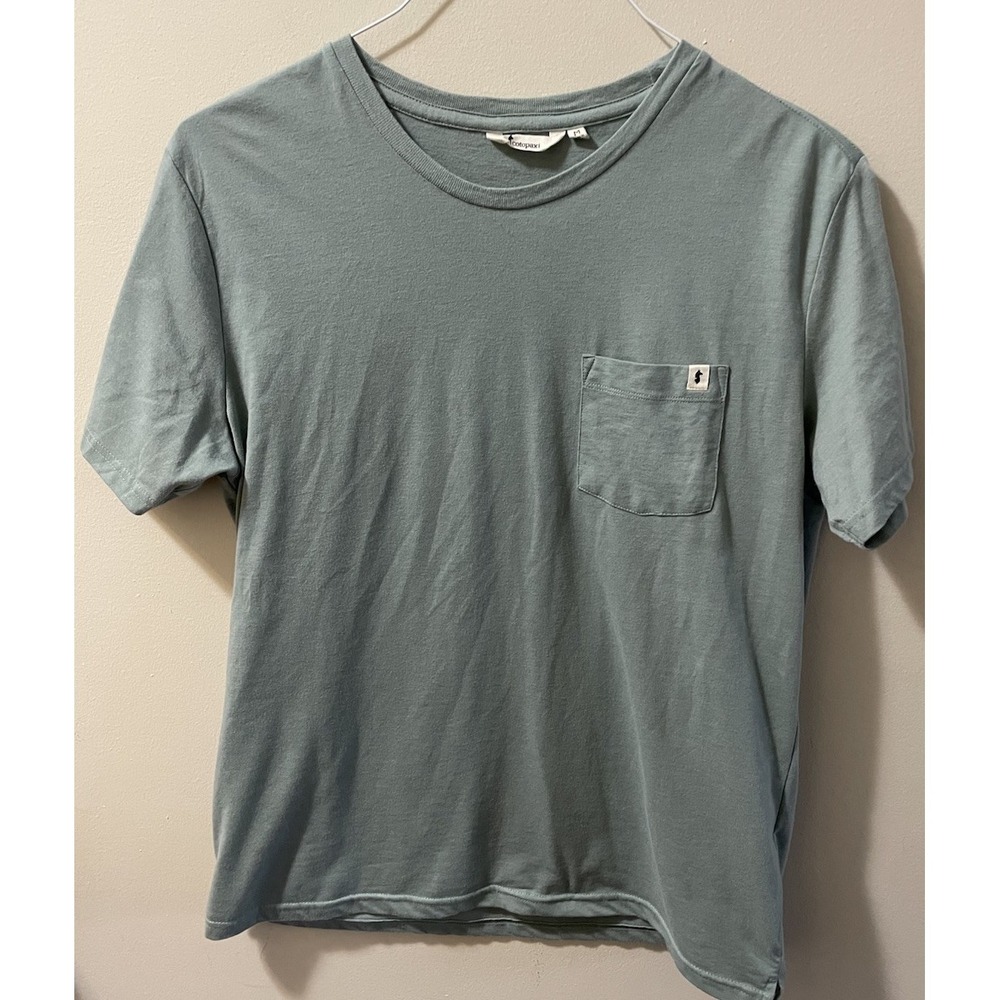 Cotopaxi Men's Green Cotton Jersey Short Sleeve Crew Neck Pocket T-Shirt Size M